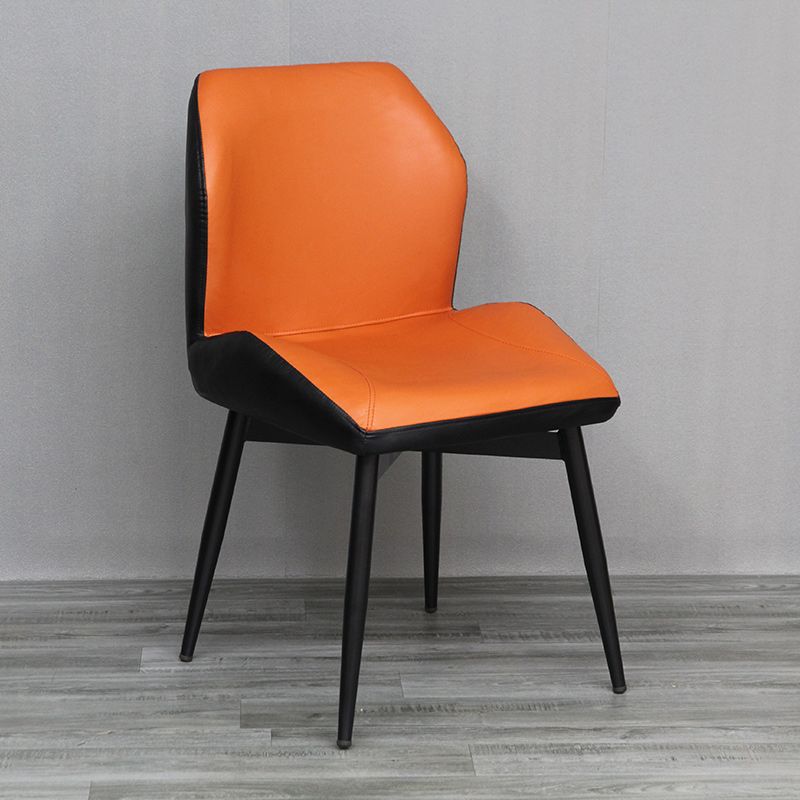 Industrial Dining Room Side Dining Chairs Faux Leather Dining Chairs