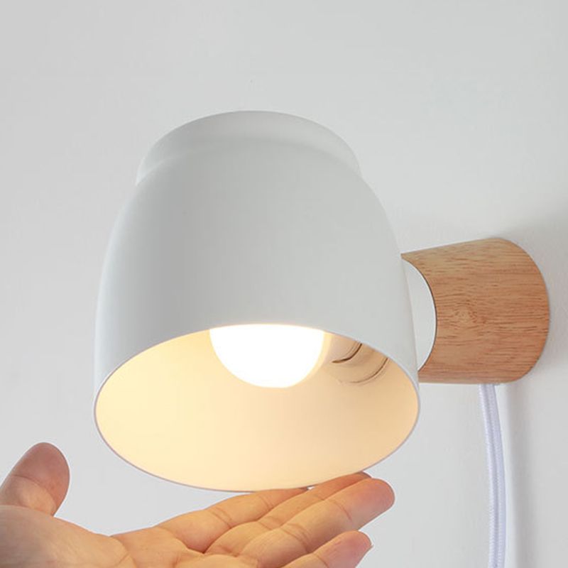 Single Contemporary Black/White/Grey Wall Mounted Sconce LED Wall Light