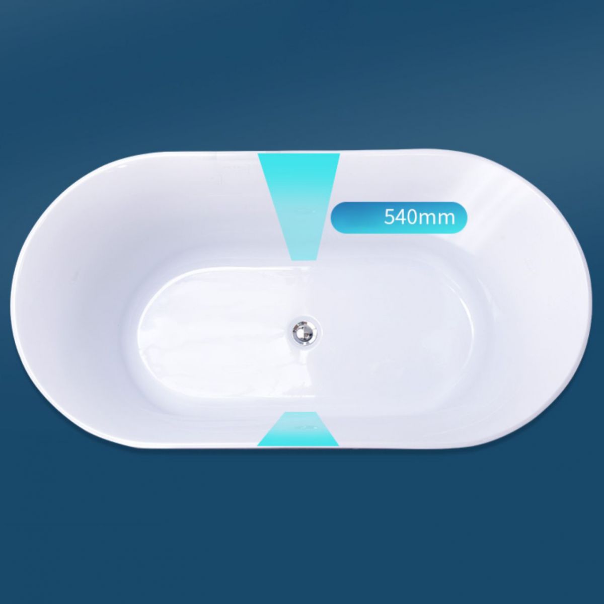 Antique Finish Soaking Bathtub Acrylic Back to Wall Bath Tub (Board not Included)