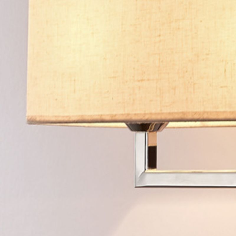 Modernism Sliver Metal Wall Light Fabric Shaded Lighting for Room