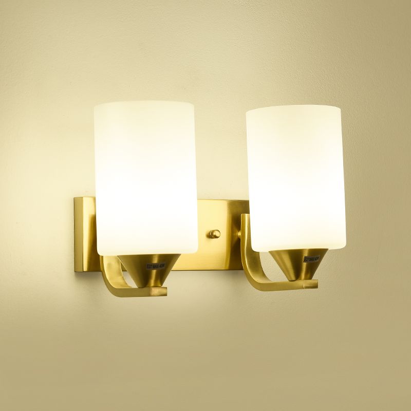 Unico illuminazione da parete in stile moderno in stile moderno 2 luci luci sconde in oro