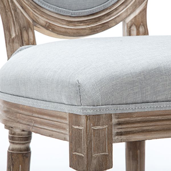 Country Style Dining Arm Chair King Louis Back Side Chair with Wood Legs for Home Use