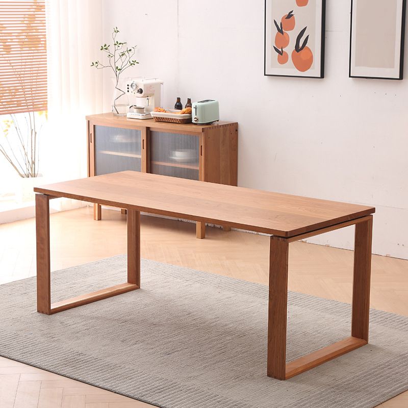 Contemporary Kitchen Dinner Table Solid Wood Rectangle Dining Table