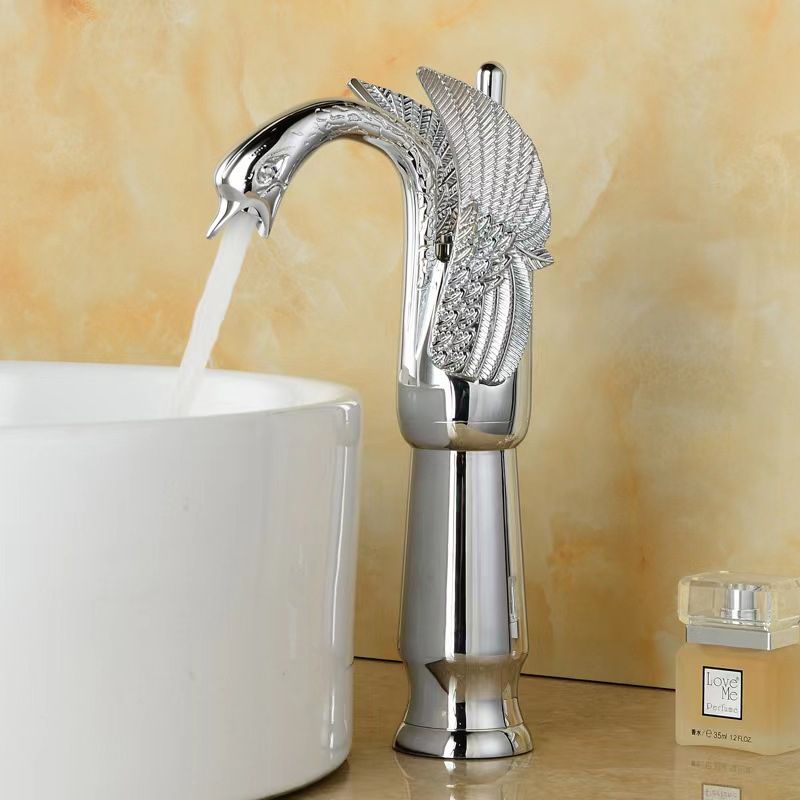 Full Brass Bathroom Vanity Faucet Hot and Cold Single Handle Basin Faucet