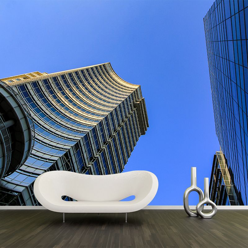 Urban Building Wall Decor for Office and Meeting Room, Stain-Resistant Murals