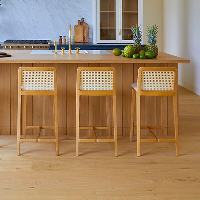 Solid Wood Counter Height Stools Armless Modern Bar and Counter Stool