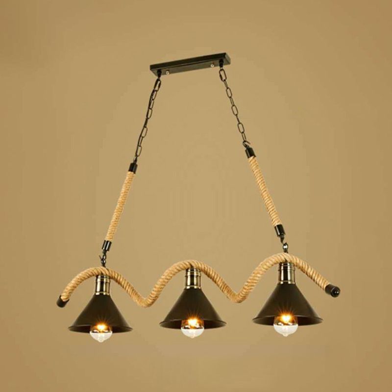 3 luminaires de luminaires îlots de pendentif linéaire de l'îlot de cuisine légers