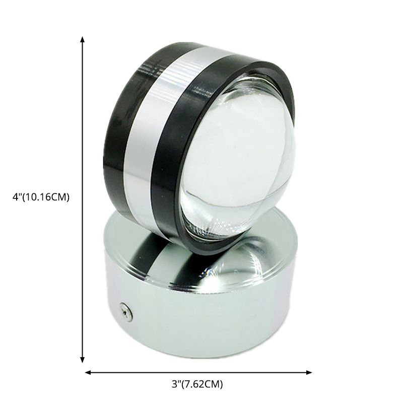 Stile moderno mini a led lampada a parete in cristallo lente in alluminio Ambiente Sconce da parete per caffetteria pub