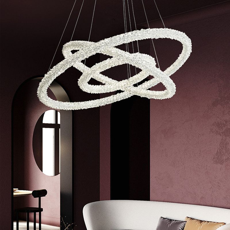 Moderner Stil klarer Kristallgehängnisbeleuchtung 1-Licht-Orbikularleuchterlampe