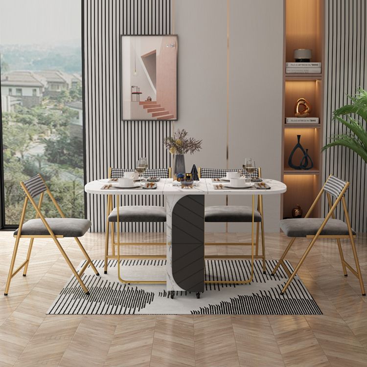 Modern Style Furniture Trestle Base Dining Site Table,59"L x 31.5"W x 29.3"H