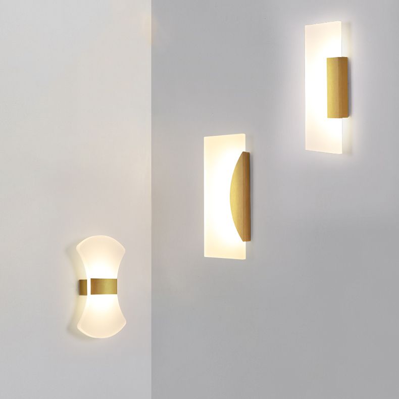 Forma de geometría de luz de pared de metal estilo moderno 1 lámpara de montaje de pared ligera