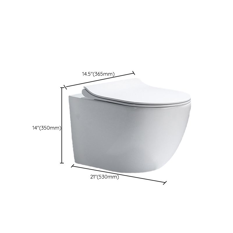 Modern White Flush Toilet Wall Mount Urine Toilet with Seat for Bathroom