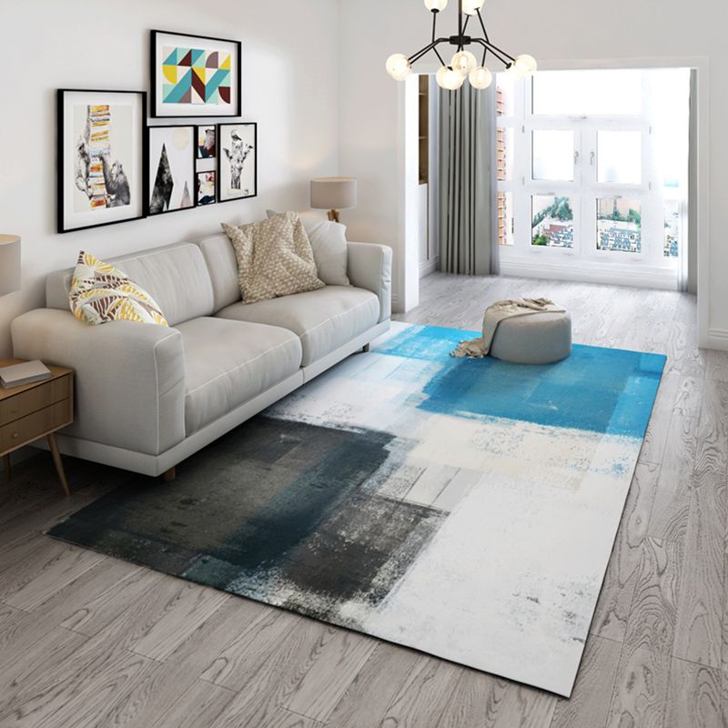 Formeel abstract bedrukt vloerkleed Multi-gekleurde katoenmix Binnentapijt Gemakkelijk te onderhouden Wasbaar vloerkleed voor decoratie
