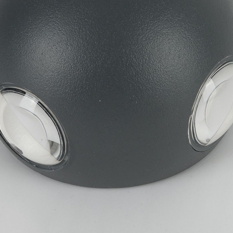 Ball Shape Wall Light Modern Style Metal 1/2/4 Lights Sconce in Black