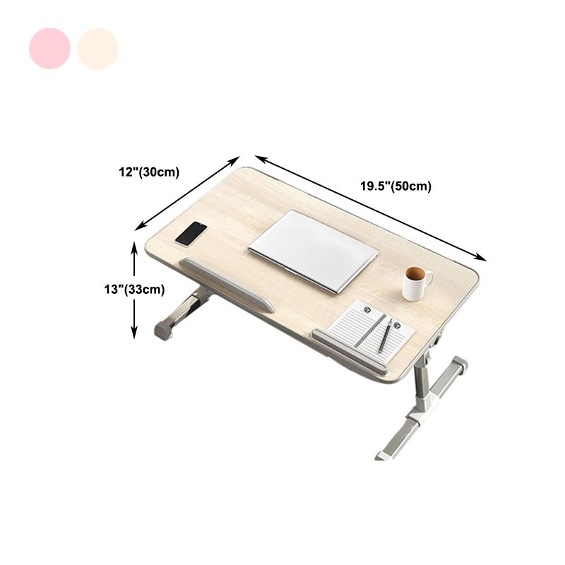 T-Shape Writing Desk Contemporary Artificial Wood and Metal Office Desk Folding Adjustable