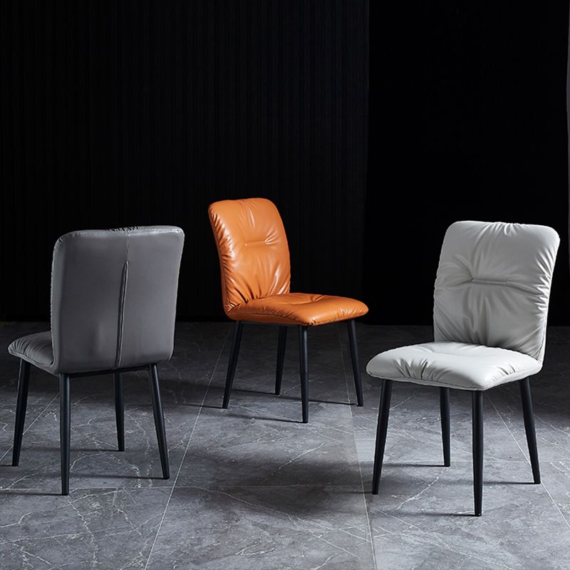 Dining Room Side Chairs Industrial Faux Leather Kitchen Chair for Home