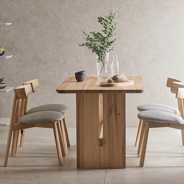 Kausal massives Holz Standard Esstisch Khaki Rechteck Form Esstisch für Küche