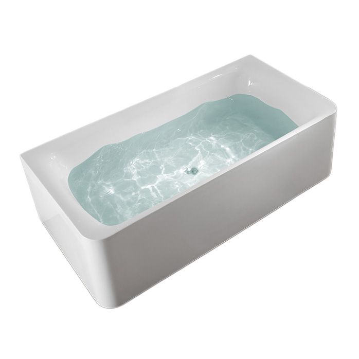 Acrylic Soaking Rectangular Bathtub Antique Finish Back to Wall Bath Tub