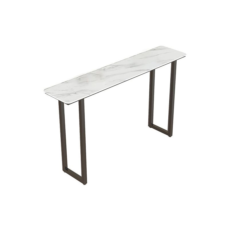 Sled Rectangle Stone Bar Stool Table Modern Indoor Fixed Table Patio Bar Table