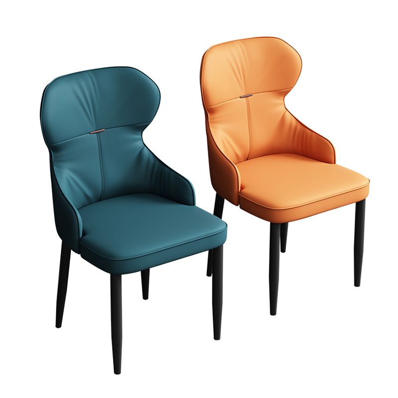 Industrial Style Arm Chair Faux Leather Wingback Chair for Living Room