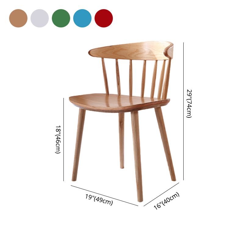Contemporary Style Dining Wooden Chair Kitchen Wingback Armless Chairs