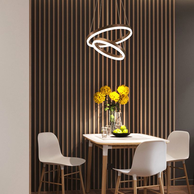 Metallring Kronleuchter Anhänger Licht moderner LED Hanging Anhänger Licht