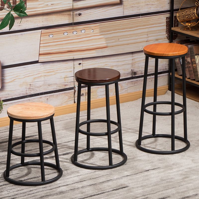 Modern Style Iron Bar Stool With Footrest Game Hall Bar Stool 30-inches