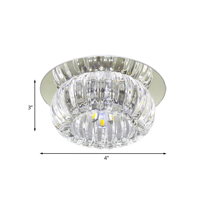 Bowl Balcón Flush mount Spotlight Fashion clear prismatic Optical Crystal LED Close to Ceiling
