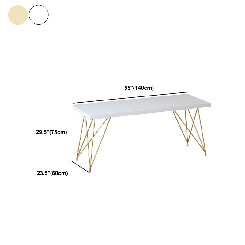 Light Luxury Wooden Writing Desk Rectangular Hairpin Office Desk