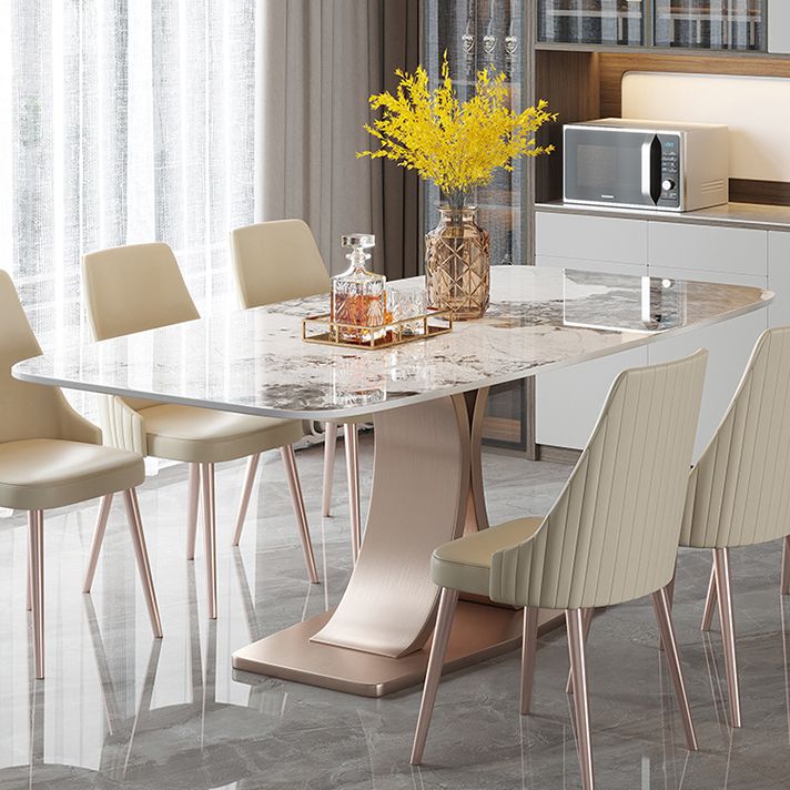 Muebles de comedor de mesa de comedor de rectángulo de lujo tradicional