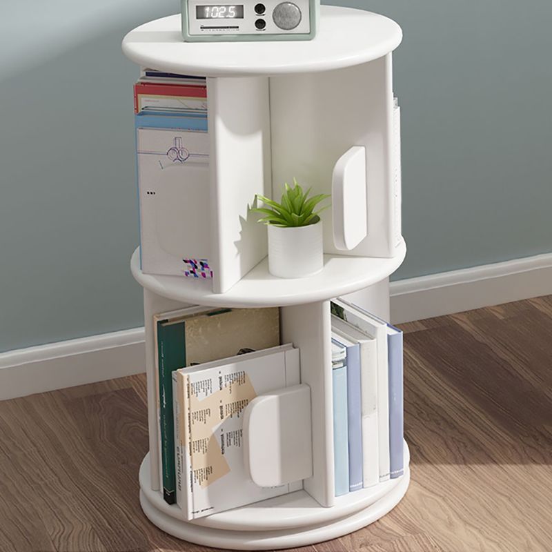 Corner Wood Bookshelf Modern Vertical Bookcase for Living Room