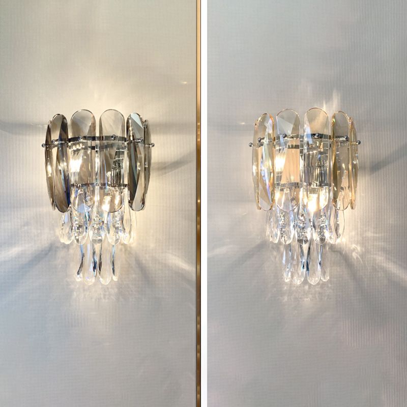 Lampada da parete in metallo elettroplato in stile moderno in stile di lusso sconde murale per spazi interni