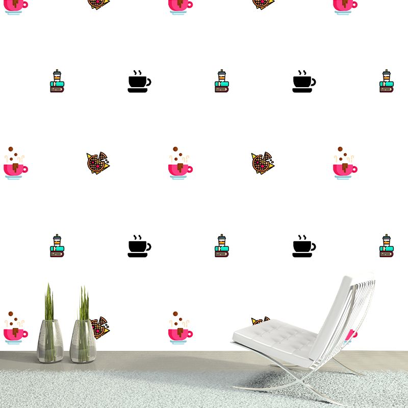 Food Pattern Wallpaper Environment Friendly Mildew Resistant Indoor Wall Mural