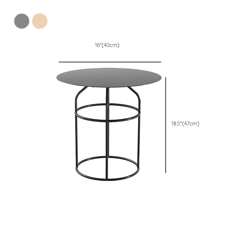 Mid-Century Modern Frame Base Cocktail Table Metal Round Coffee Table