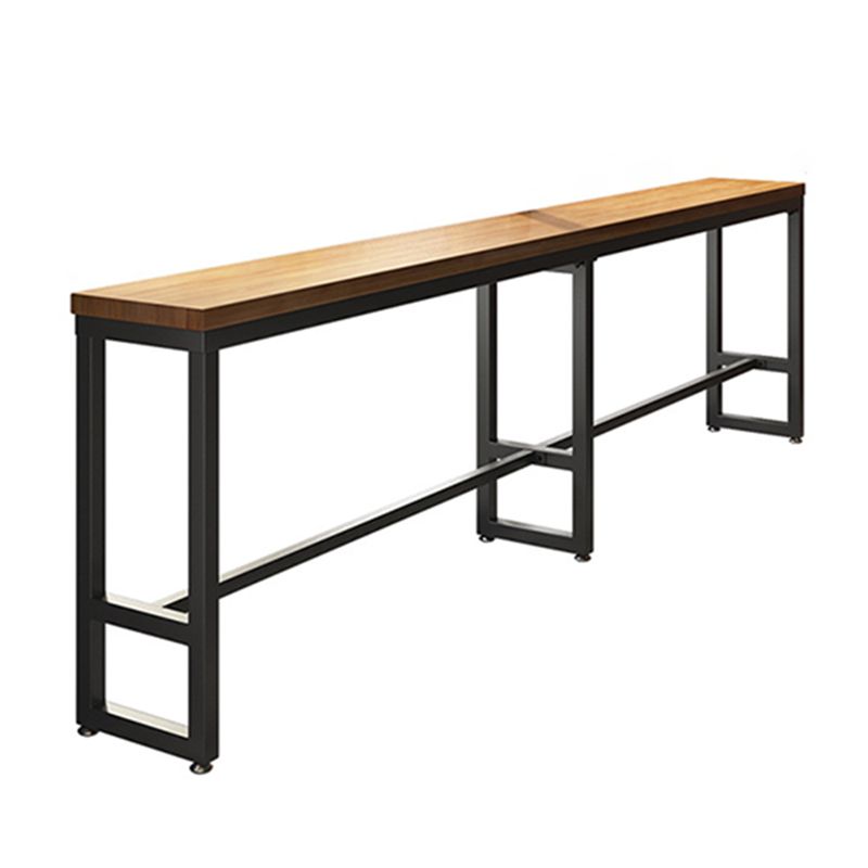 Industrial Style Pub Table Bar Height Solid Wood Rectangle Bar Table for Indoor