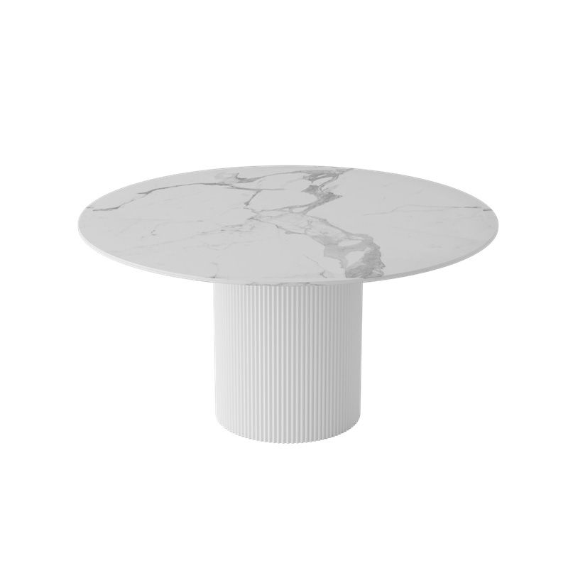 Modern Pedestal White Dining Table Stone Table for Dining Room