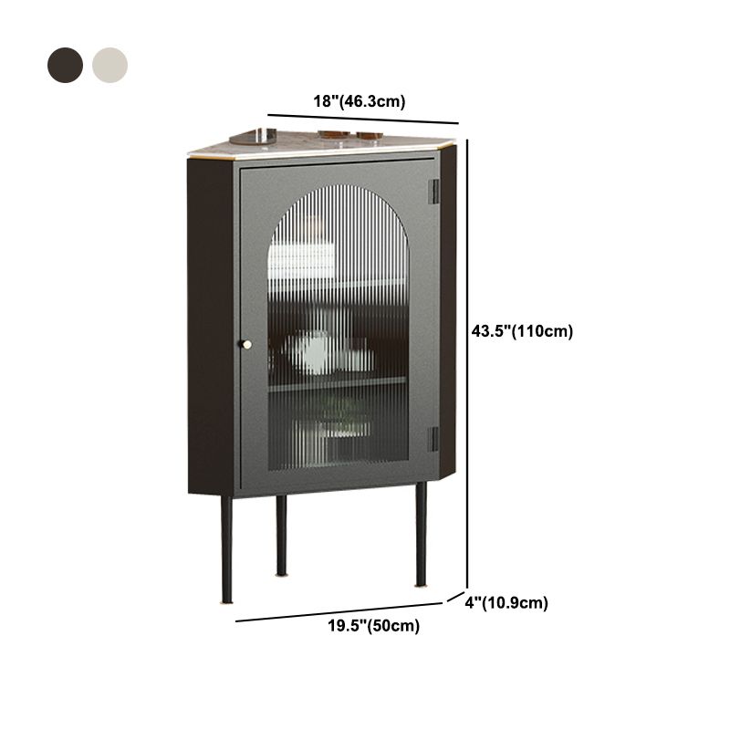 Modern & Contemporary Accent Cabinet Glass Side Cabinet with Knobs