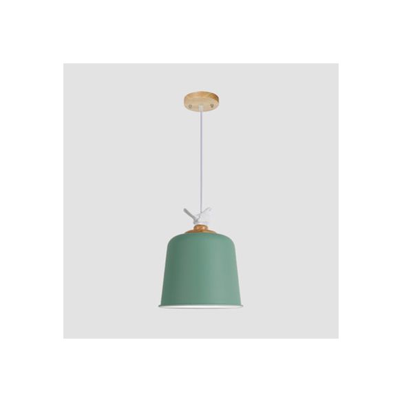 Macaron Stylish Suspension Light mit wenig Vogel Single Lampe 10/12 Zoll breit metallische Anhängerlampe für Kinderschlafzimmer