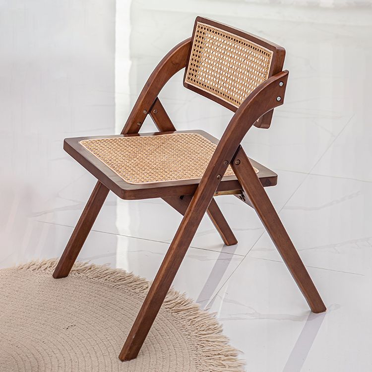 Minimalist Solid Wood Kitchen Dining Folding Side Chair Opening Back Folding Side Chair