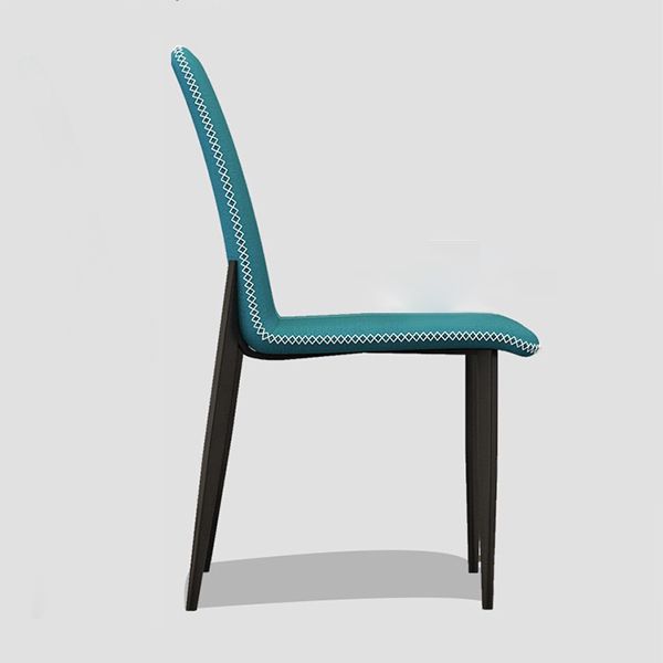 Ensemble de chaises scandinaves en métal, cuisine, salle à manger, chaise d'appoint à dossier solide (Ensemble de 4)