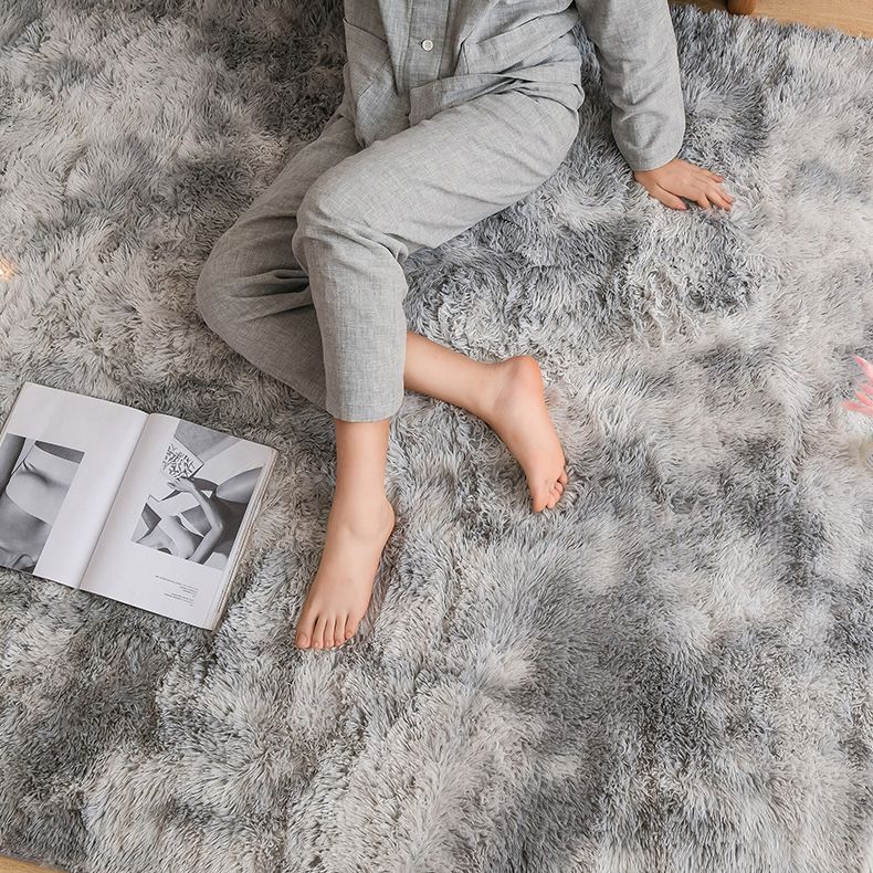 Multicolor Simplicity Area Rug Polyester Tie-Dye Effect Rug Non-Slip Backing Indoor Rug for Living Room