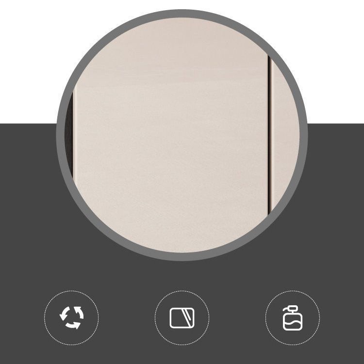 Glam Style Credenza Stone Glass Doors Side Board with Cabinets and Drawers