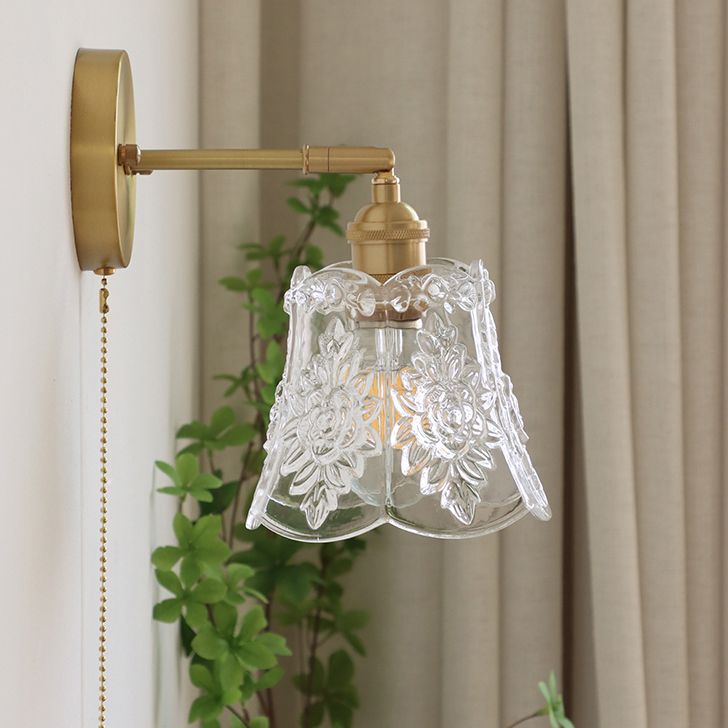 Lampada da parete geometrica in stile industriale vetro 1 a parete leggera illuminata