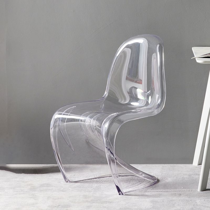 Nordic Style Armless Chair Plastic Home Side Chair for Dining Room