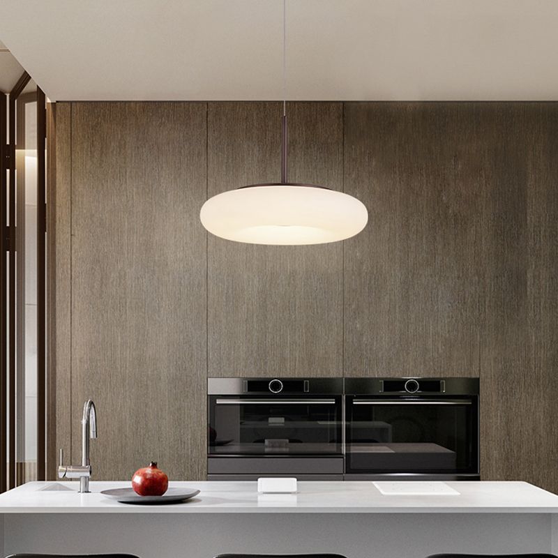 Salle de salle à manger circulaire LED PENDANT MÉTALLAL MINMINATION ÉCLAIR