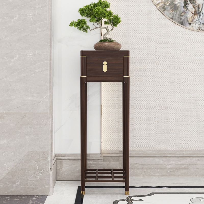 Rectangle Contemporary Console Table Wooden Console Sofa Table in Brown