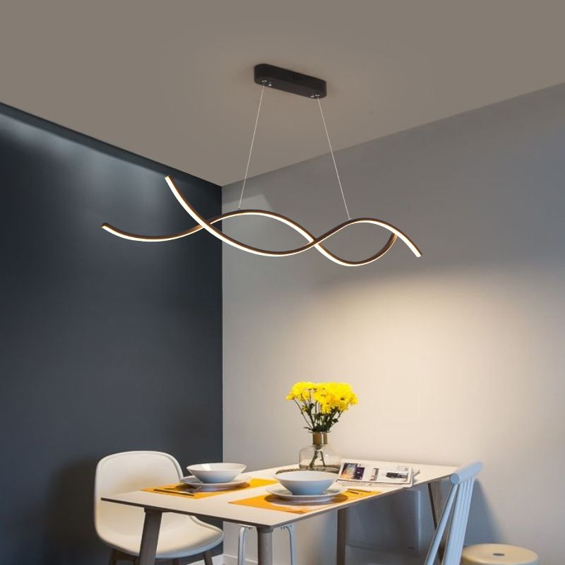 Luci a sospensione dell'isola dei viticci moderni fluidi di illuminazione il lampadario metallico per il ristorante