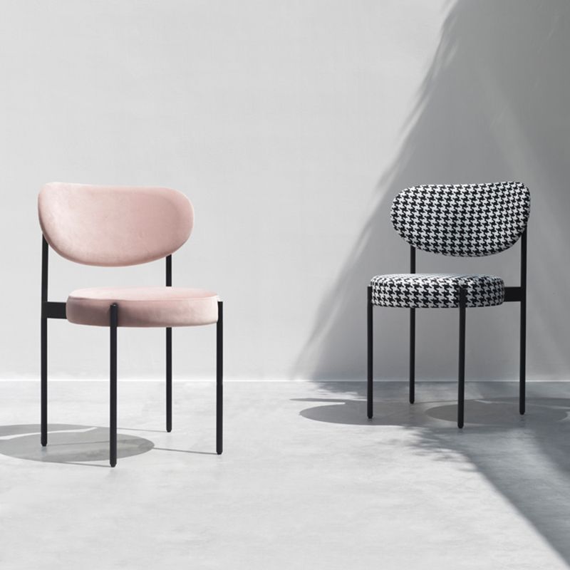 Chaises d'appoint rembourrées de Style scandinave, chaise de salle à manger à dossier ouvert pour la maison