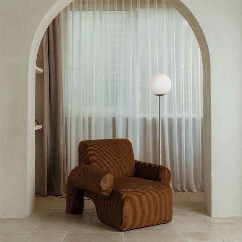 Nordic Arms Included Round Arms Tight Back Living Room Accent Armchair