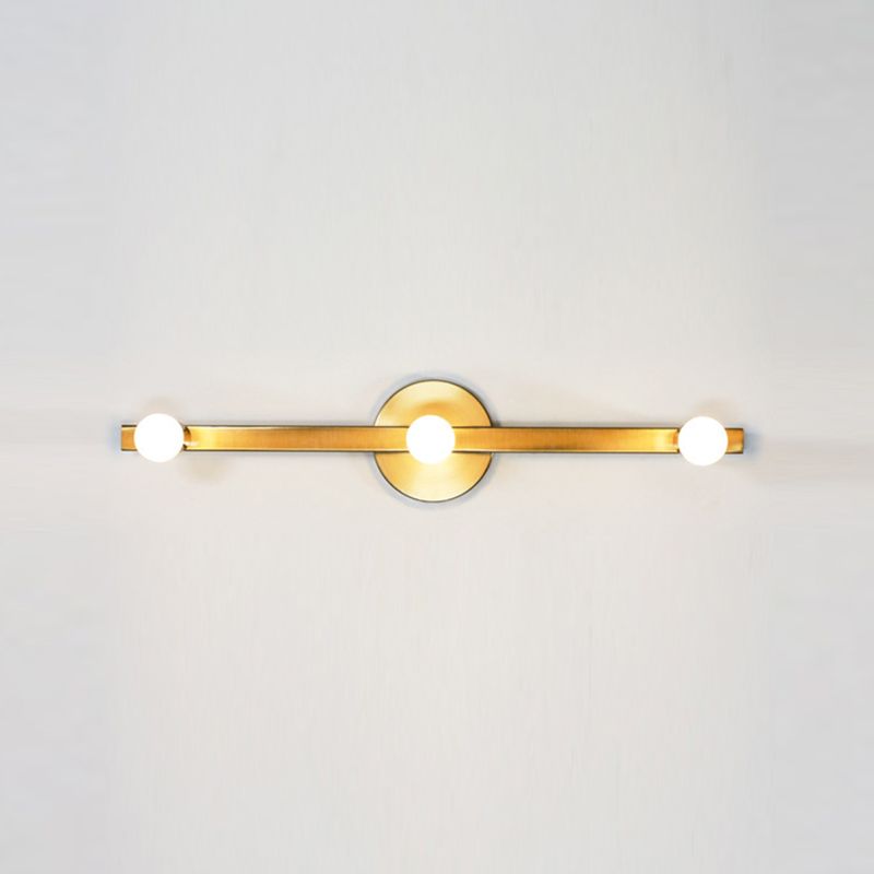 Linear Wall Light Fixture Modern Style Metal Wall Mount Lighting for Bathroom